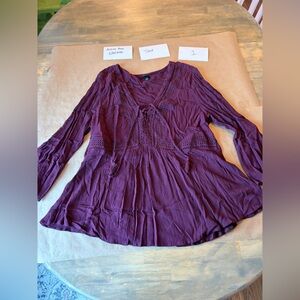 Torrid Deep Burgundy Lace Blouse
